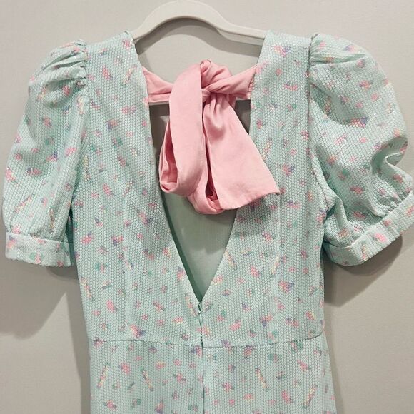 Olivia Rubin light blue pink sequin daphne dress size 6 - Picture 9 of 9